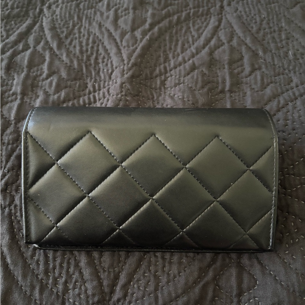 CHANEL Black Quilted Leather Logo Glasses/ Sunglasses Case - Picture 3 of 8